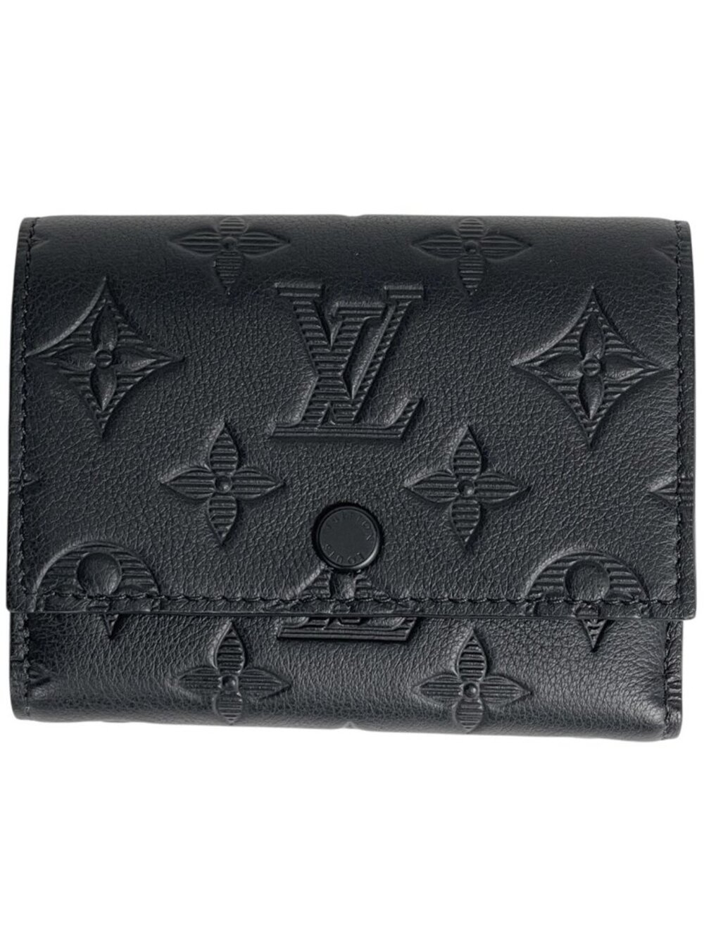 Louis Vuitton Victor Wallet Monogram Shadow Trifold Leather Noir